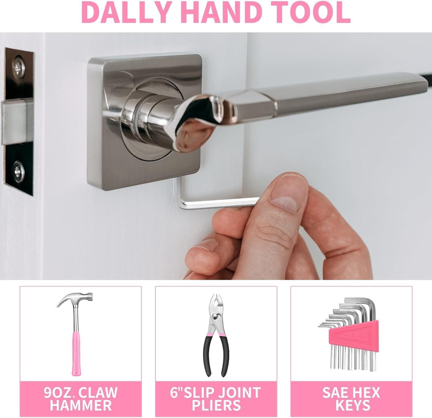 39 Piece All Purpose Household Pink Tool Kit Small General Basic Home Tool Set with Toolbox Great for Girls, Ladies and Women 39 Piece All Purpose Household Pink Tool Kit Small General Basic Home Tool Set with Toolbox Great for Girls, Ladies and Women