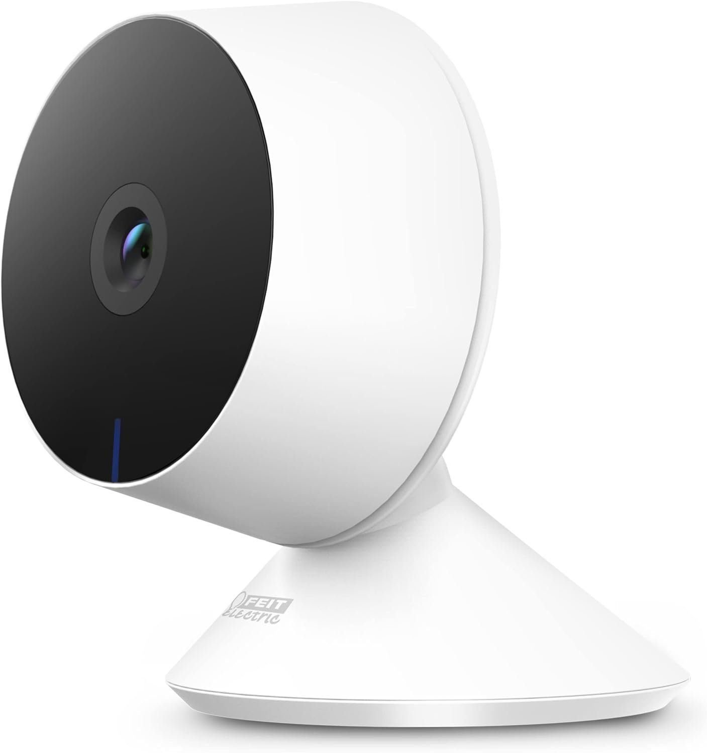 Feit Electric Indoor Security Camera with Motion Detection, 30ft. Night Vision, 360° Adjustable Head, 2.4GHz WiFi, 2-Way Audio, 1080p HD, Works with Alexa  Google Asst, Plug-in, White - CAM1/WIFI