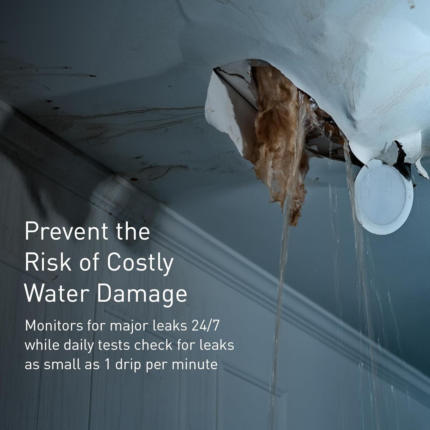 Moen Flo Smart Water Monitor and Automatic Shutoff Sensor, Wi-Fi Connected Water Leak Detector for 1-Inch Diameter Pipe, 900-006 Moen Flo Smart Water Monitor and Automatic Shutoff Sensor, Wi-Fi Connected Water Leak Detector for 1-Inch Diameter Pipe, 900-006