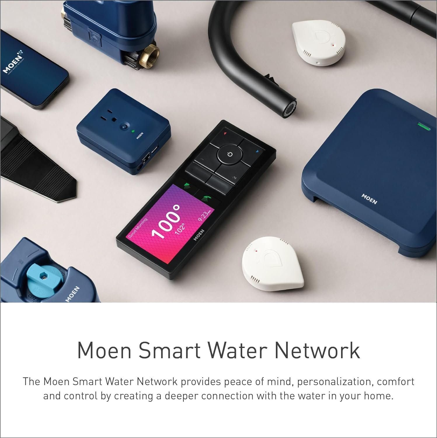 Moen Flo Smart Water Monitor and Automatic Shutoff Sensor, Wi-Fi Connected Water Leak Detector for 1-Inch Diameter Pipe, 900-006 Moen Flo Smart Water Monitor and Automatic Shutoff Sensor, Wi-Fi Connected Water Leak Detector for 1-Inch Diameter Pipe, 900-006