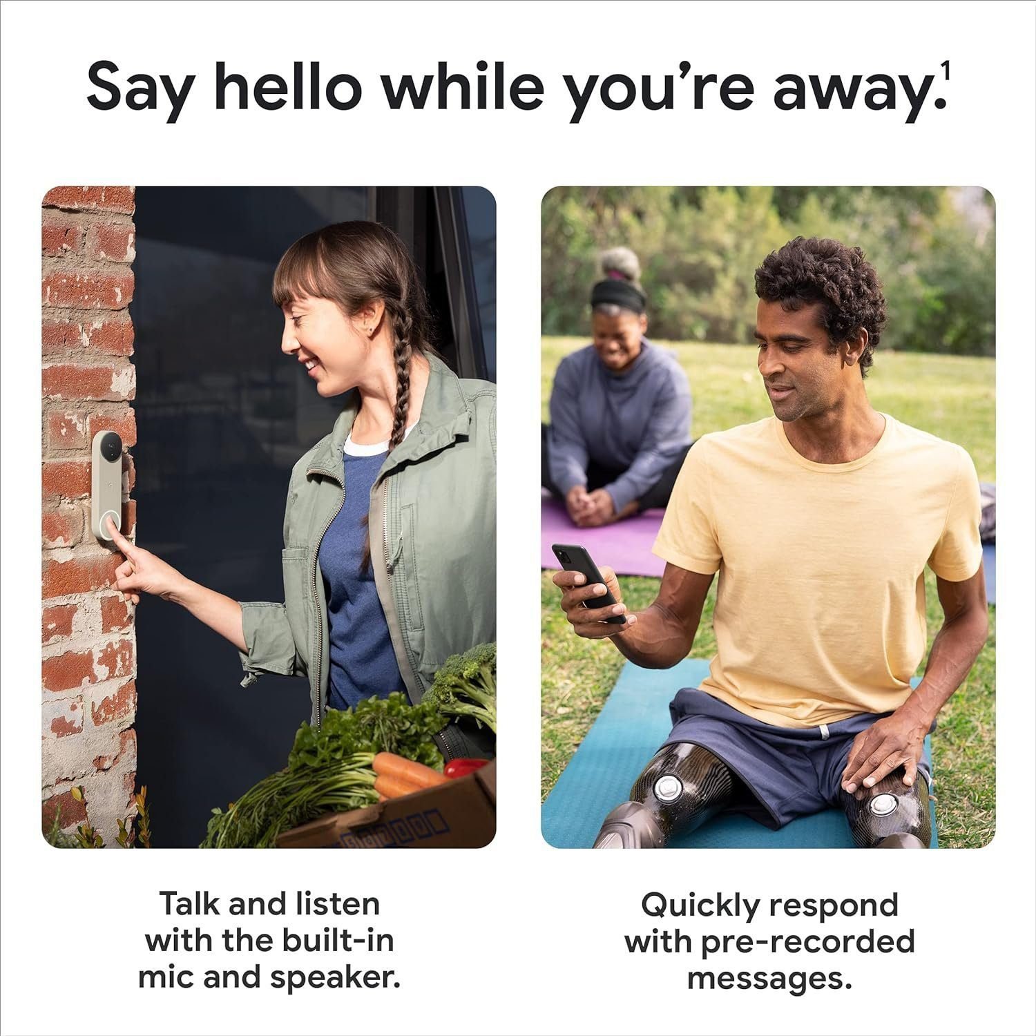 Google Nest Doorbell (Battery) - Wireless Doorbell Camera - Video Doorbell - Snow -1 Count (Pack of 1), 960x1280p, Motion Only Google Nest Doorbell (Battery) - Wireless Doorbell Camera - Video Doorbell - Snow -1 Count (Pack of 1), 960x1280p, Motion Only