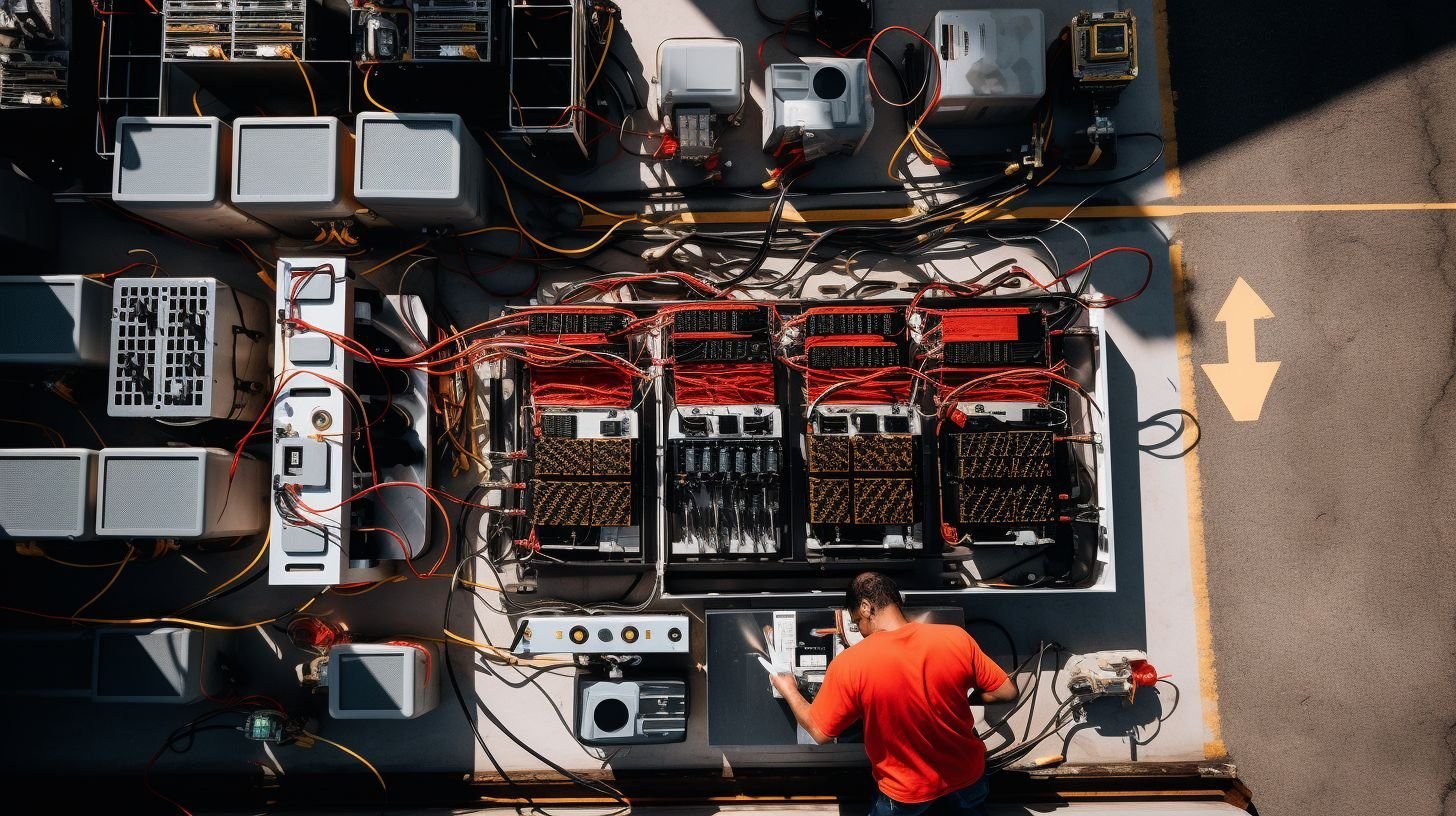 A technician working on live circuits using an insulated tool kit.