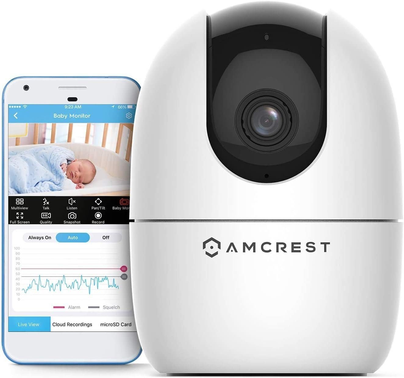 Amcrest 1080P WiFi Camera Indoor, Nanny Cam, Dog Camera, Sound  Baby Monitor, Human  Pet Detection, Motion-Tracking, 2.4Ghz Only, Pan/Tilt Wireless IP Camera, Night Vision, Smart Home ASH21-B Amcrest 1080P WiFi Camera Indoor, Nanny Cam, Dog Camera, Sound  Baby Monitor, Human  Pet Detection, Motion-Tracking, 2.4Ghz Only, Pan/Tilt Wireless IP Camera, Night Vision, Smart Home ASH21-B