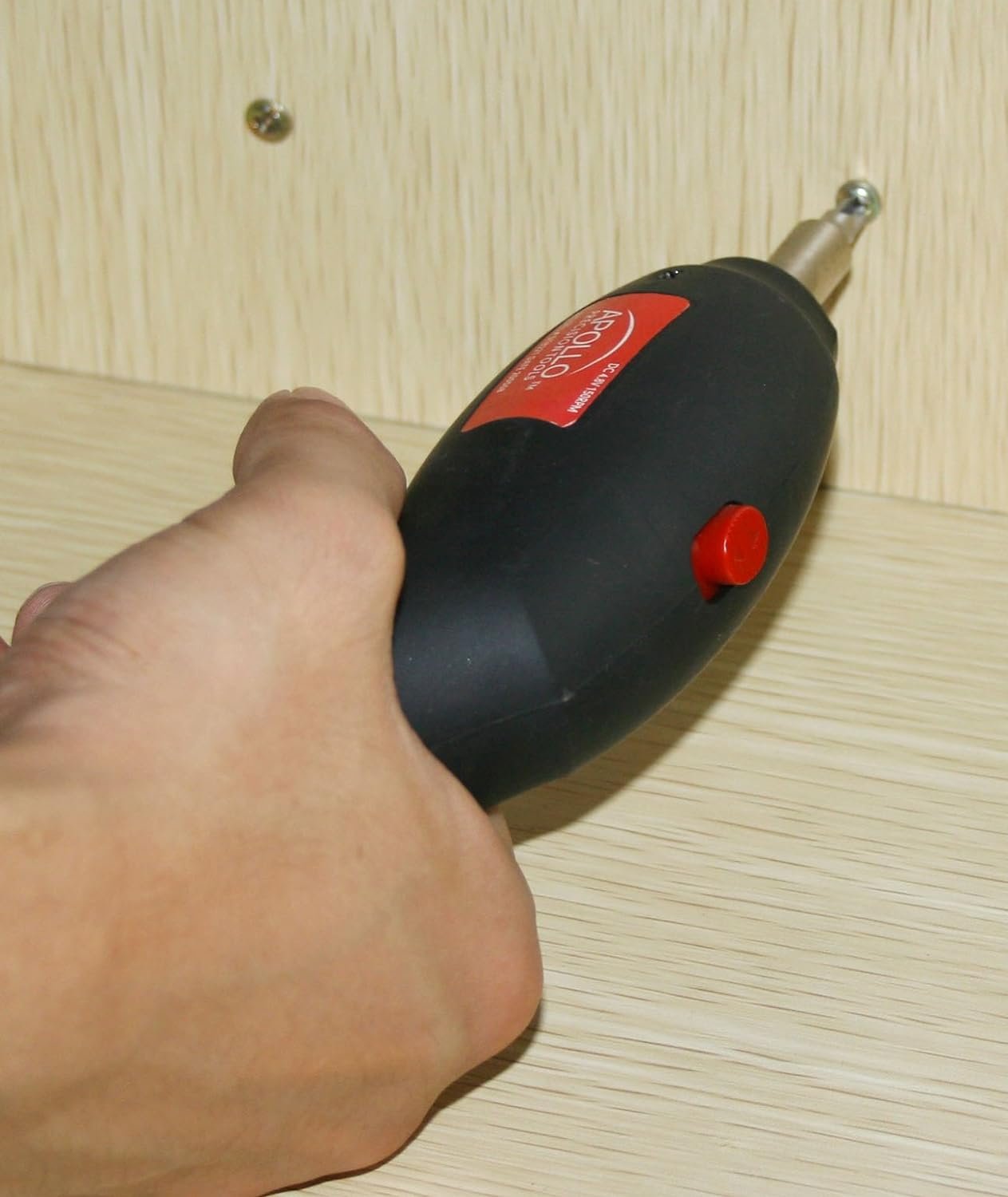 Apollo Tools 144 Piece Household Tool Set with Convenient Cordless Screwdriver and Most Used Tools in Sturdy Carrying Case for Home Repairs, DIY and Crafts - Red - DT8422