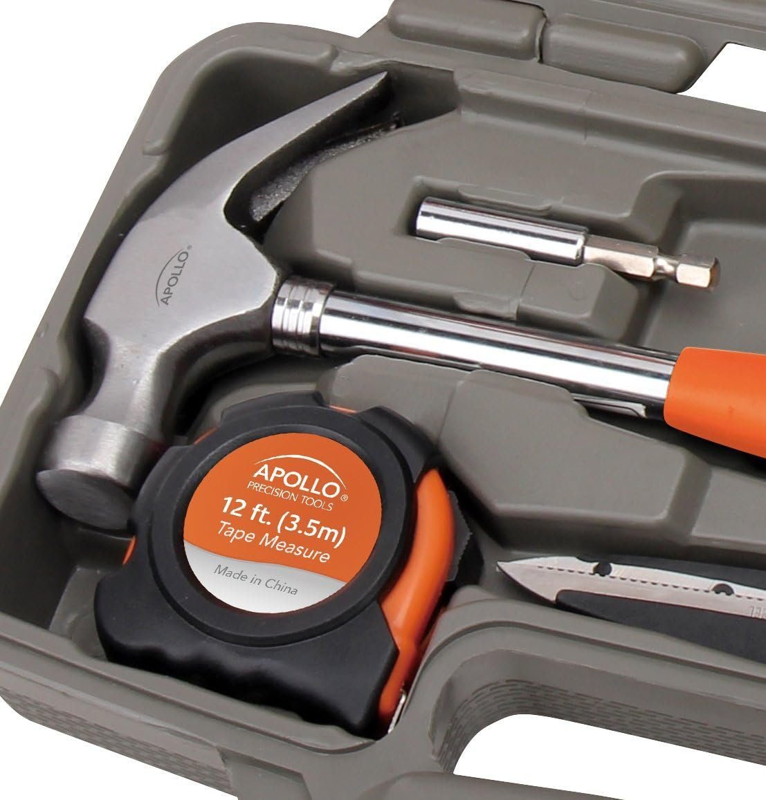 Apollo Tools Original 39 Piece General Household Tool Set in Toolbox Storage Case with Essential Hand Tools for Everyday Home Repairs, DIY and Crafts. Orange - DT9706 OR Apollo Tools Original 39 Piece General Household Tool Set in Toolbox Storage Case with Essential Hand Tools for Everyday Home Repairs, DIY and Crafts. Orange - DT9706 OR