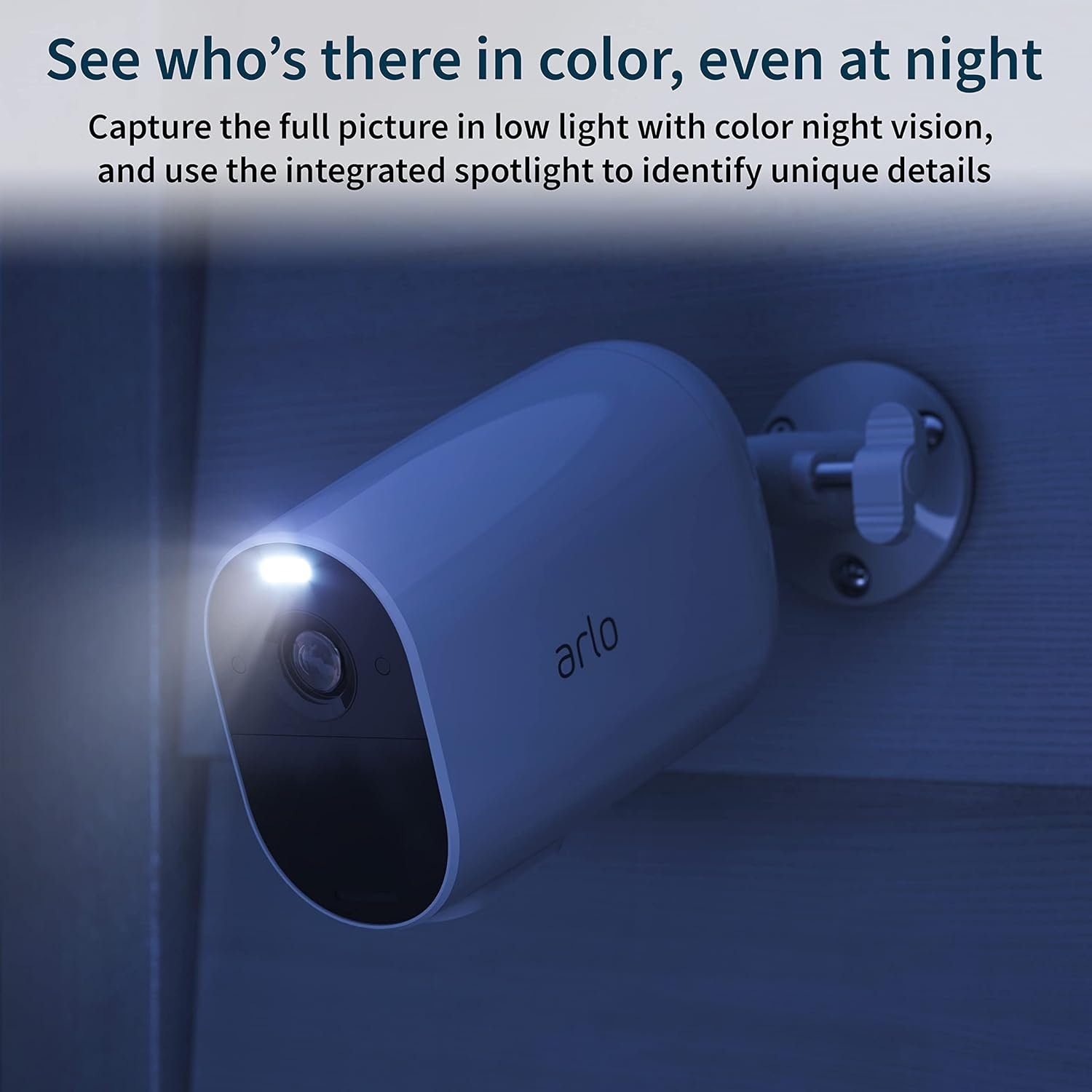 Arlo Essential XL Spotlight Camera - Wireless Security, 1080p Video, Color Night Vision, 2 Way Audio, 1 Year Battery Life, Wire-Free, Direct to Wi-Fi No Hub Needed, Works with Alexa, White - VMC2032 Arlo Essential XL Spotlight Camera - Wireless Security, 1080p Video, Color Night Vision, 2 Way Audio, 1 Year Battery Life, Wire-Free, Direct to Wi-Fi No Hub Needed, Works with Alexa, White - VMC2032