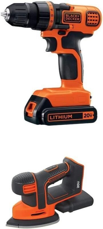 BLACK+DECKER 20V MAX Cordless Drill and Driver, 3/8 Inch, With LED Work Light, Battery and Charger Included (LDX120C)