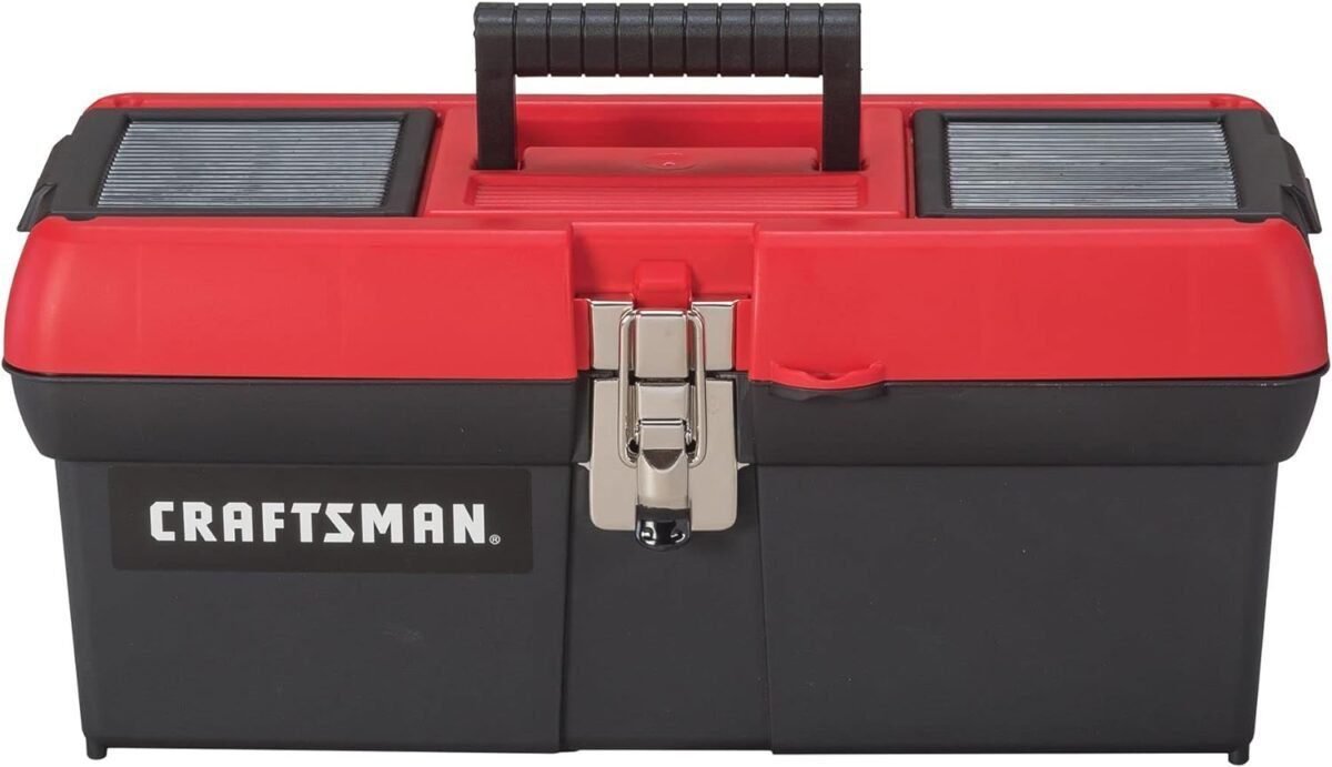 CRAFTSMAN Tool Box, Lockable, 16 in., Red/Black (CMST16901) CRAFTSMAN Tool Box, Lockable, 16 in., Red/Black (CMST16901)