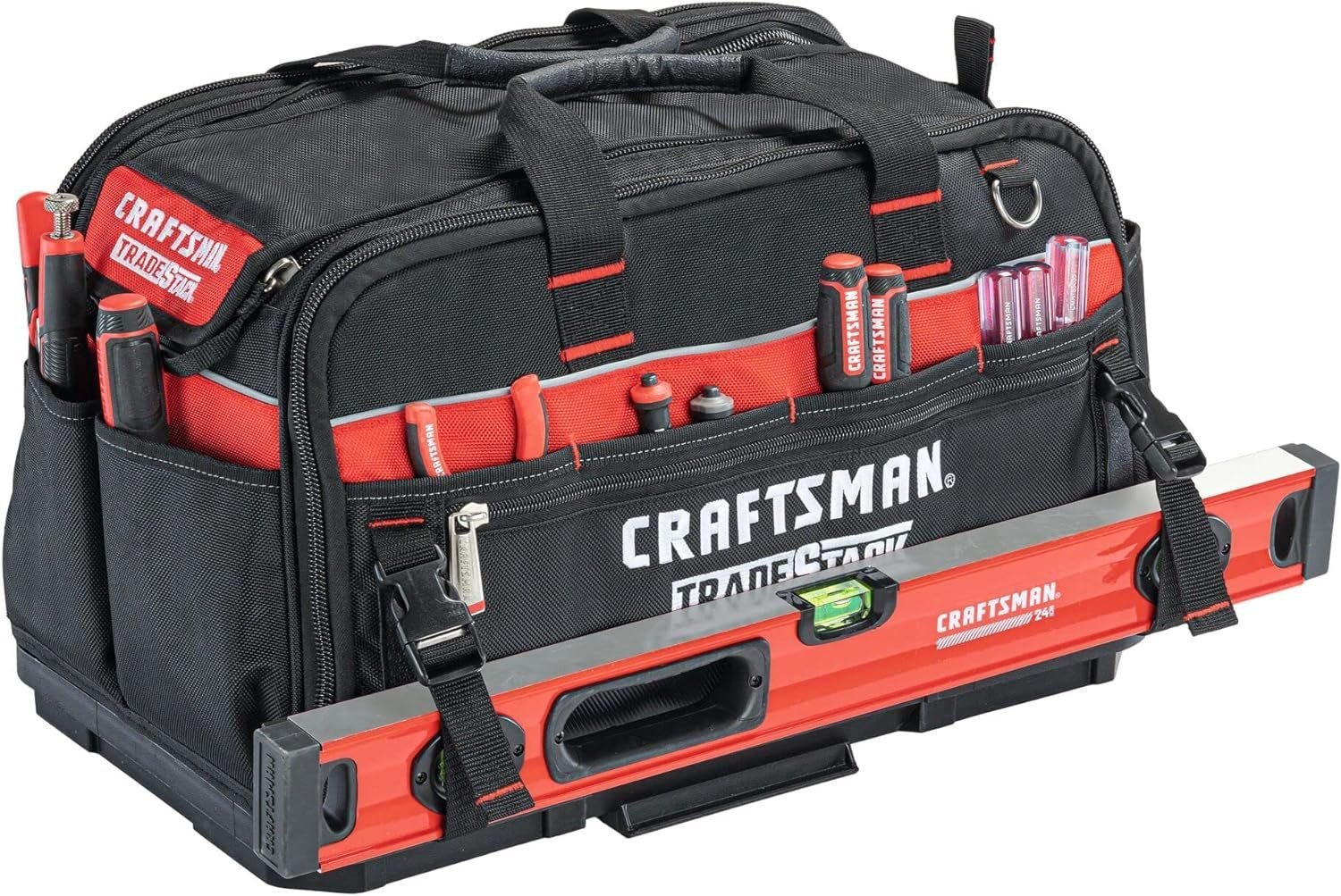 CRAFTSMAN TRADESTACK Tool Box with Wheels, Waterproof, Stackable System, Portable Rolling Storage for Indoor/Outdoor Use, 22.5 Inch (CMST21445)