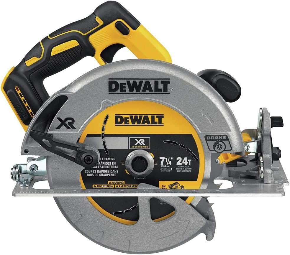 DEWALT 20V MAX 7-1/4-Inch Circular Saw with Brake, Tool Only, Cordless (DCS570B), Black