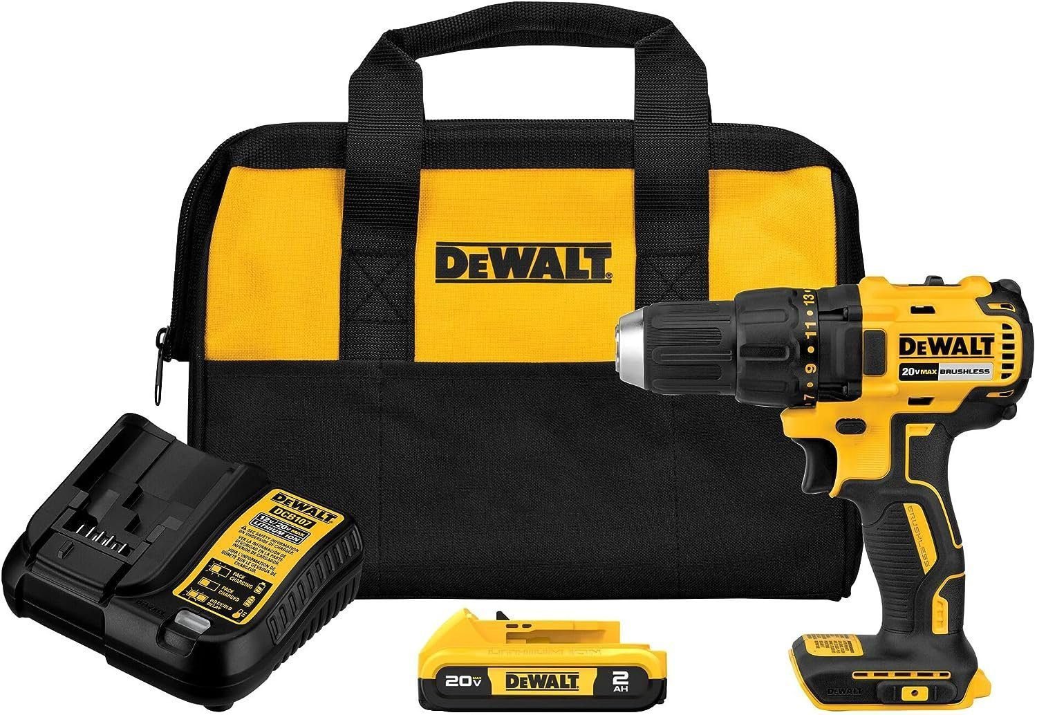 DEWALT 20V MAX Cordless Drill Driver, 1/2 Inch, 2 Speed, XR 2.0 Ah Battery and Charger Included (DCD777D1) DEWALT 20V MAX Cordless Drill Driver, 1/2 Inch, 2 Speed, XR 2.0 Ah Battery and Charger Included (DCD777D1)