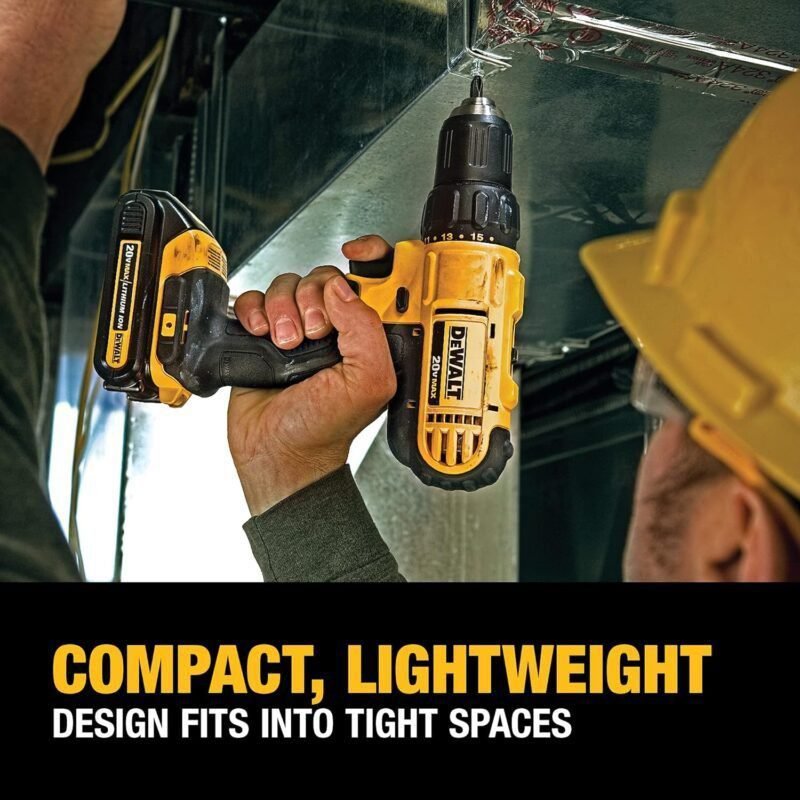DEWALT 20V Max Cordless Drill / Driver Kit, Compact, 1/2-Inch (DCD771C2), Dewalt Yellow DEWALT 20V Max Cordless Drill / Driver Kit, Compact, 1/2-Inch (DCD771C2), Dewalt Yellow