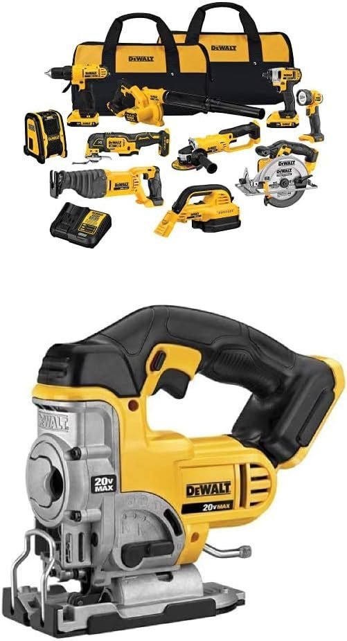 DEWALT 20V MAX Power Tool Combo Kit, 10-Tool Cordless Power Tool Set with 2 Batteries and Charger (DCK1020D2)