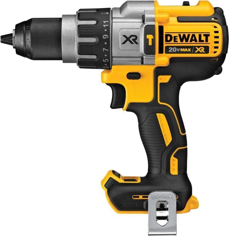 DEWALT 20V MAX XR Hammer Drill, Brushless, 3-Speed, Tool Only (DCD996B), Battery Powered, Yellow/Black