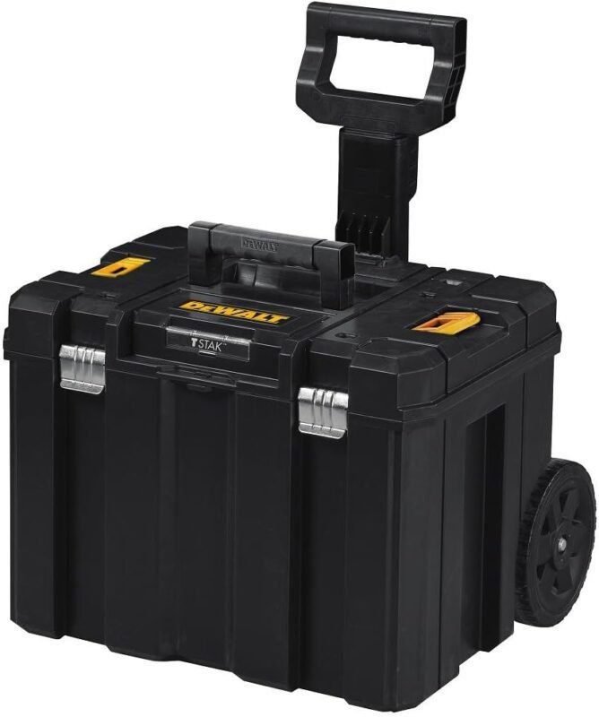 DEWALT TSTAK II Tool Box, 13 Inch, Flat Top, Holds Up To 66 lbs, Flexible Platforms for Stacking (DWST17807)