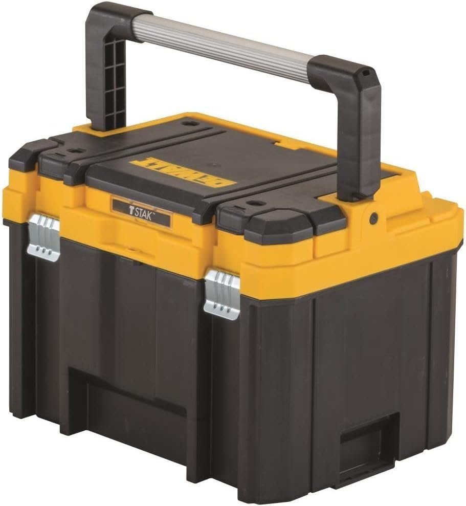 DEWALT TSTAK Tool Box, Deep, Long Handle, Extra Large Design, Fixed Divider for Tool Organization, Water and Debris Resistant (DWST17814)