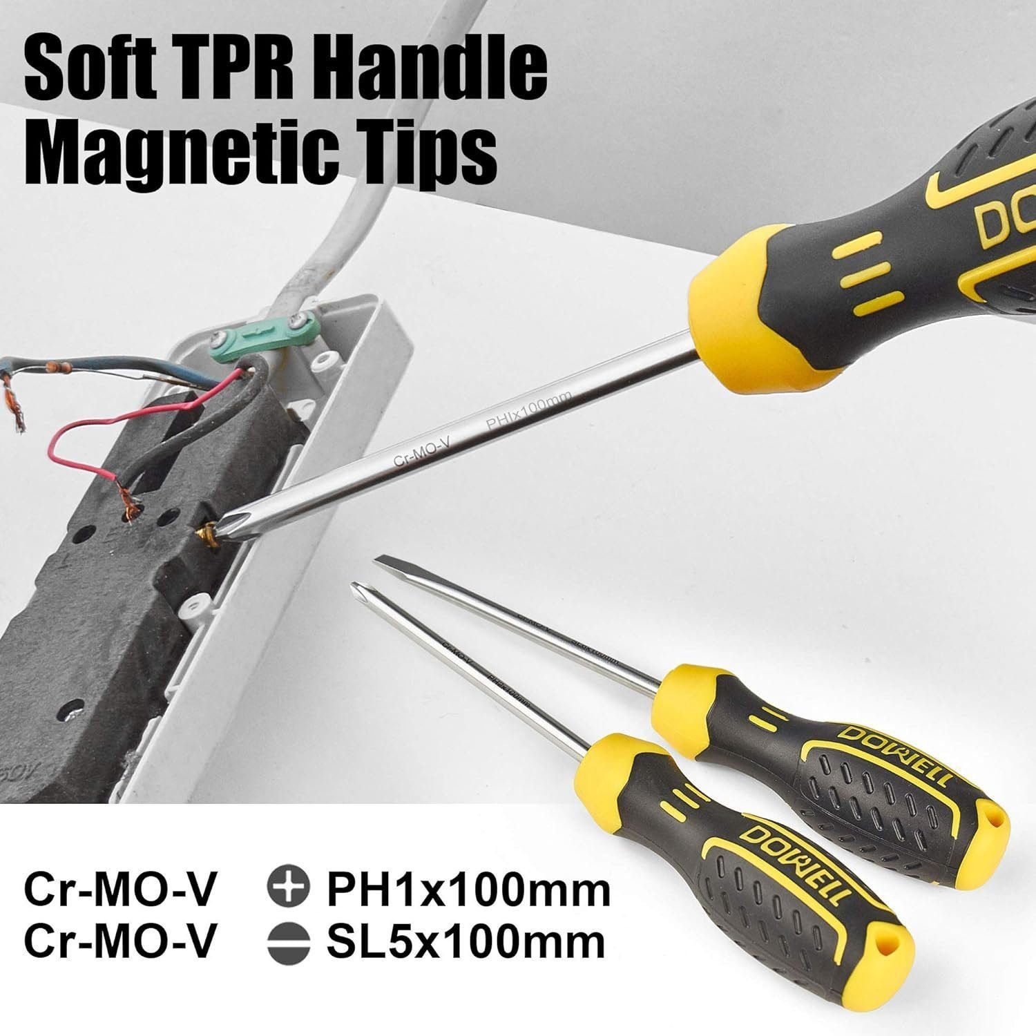 DOWELL 10 Piece Small Tool Kit,Mini Portable Tool Set,Home Repair Hand Tool Kit with Plastic Tool Box Storage Case