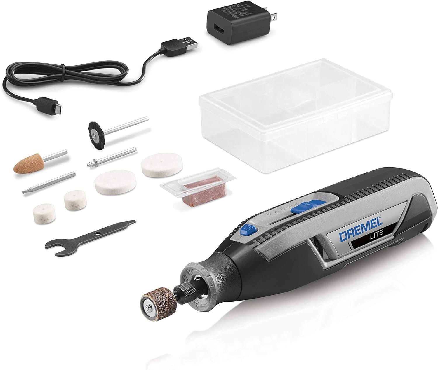 Dremel Lite 7760 N/10 4V Li-Ion Cordless Rotary Tool Variable Speed Multi-Purpose Rotary Tool Kit, USB Charging, Easy Accessory Changes - Perfect For Light-Duty DIY  Crafting