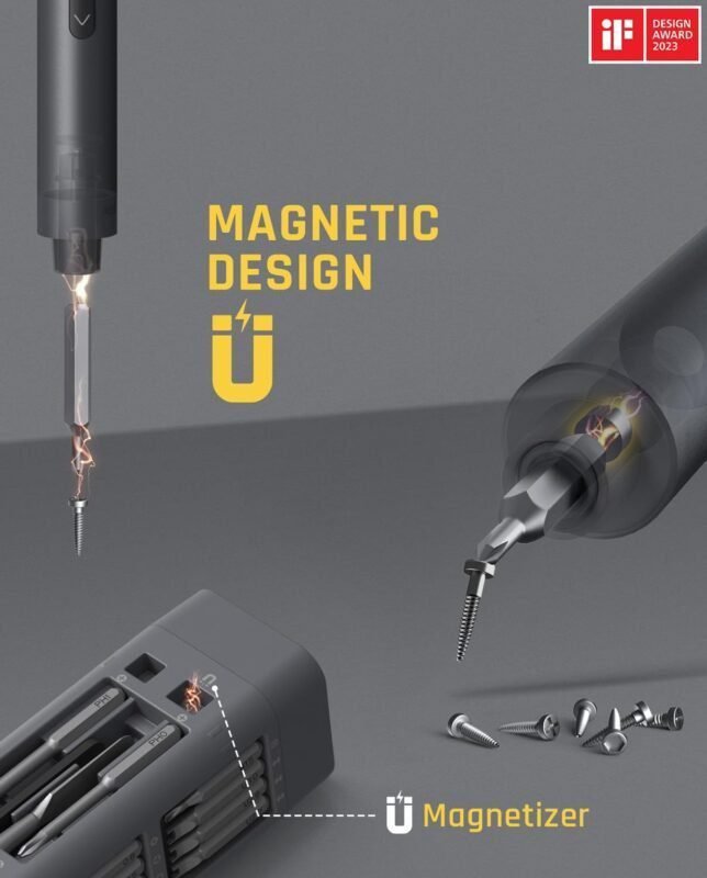 Fanttik E1 Max 3.7V Mini Precision Electric Screwdriver, 50-in-1 Magnetic Bits, 2 Torque Settings, Pop-Up Magnetic Case, 5/32Hex, Repair Tool Set for Phone Camera Laptop Watch