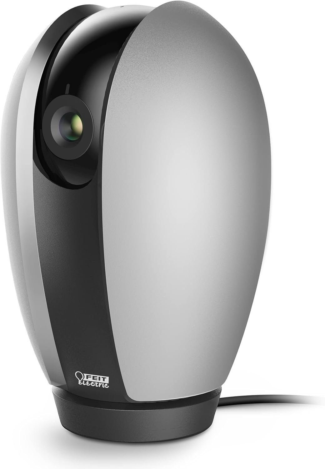 Feit Electric Indoor Security Camera with Motion Detection, 30ft. Night Vision, 360° Adjustable Head, 2.4GHz WiFi, 2-Way Audio, 1080p HD, Works with Alexa  Google Asst, Plug-in, White - CAM1/WIFI