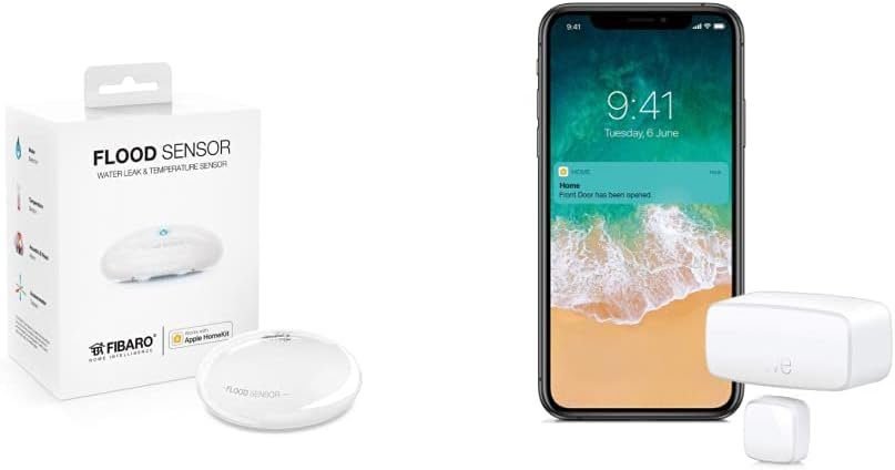 Fibaro FGBHFS-101 Flood, Water  Temperature Sensor Homekit enabled water leakage detector, white