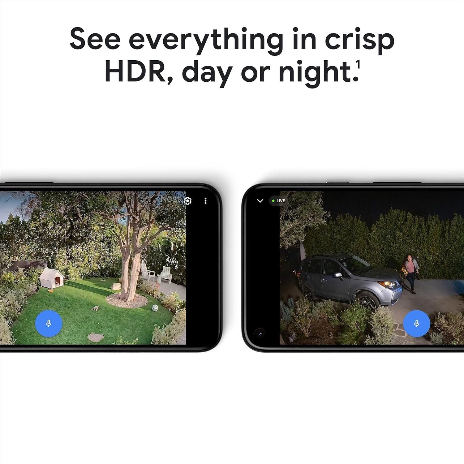 Google Nest Cam Outdoor or Indoor, Battery - 2nd Generation - 1 Pack