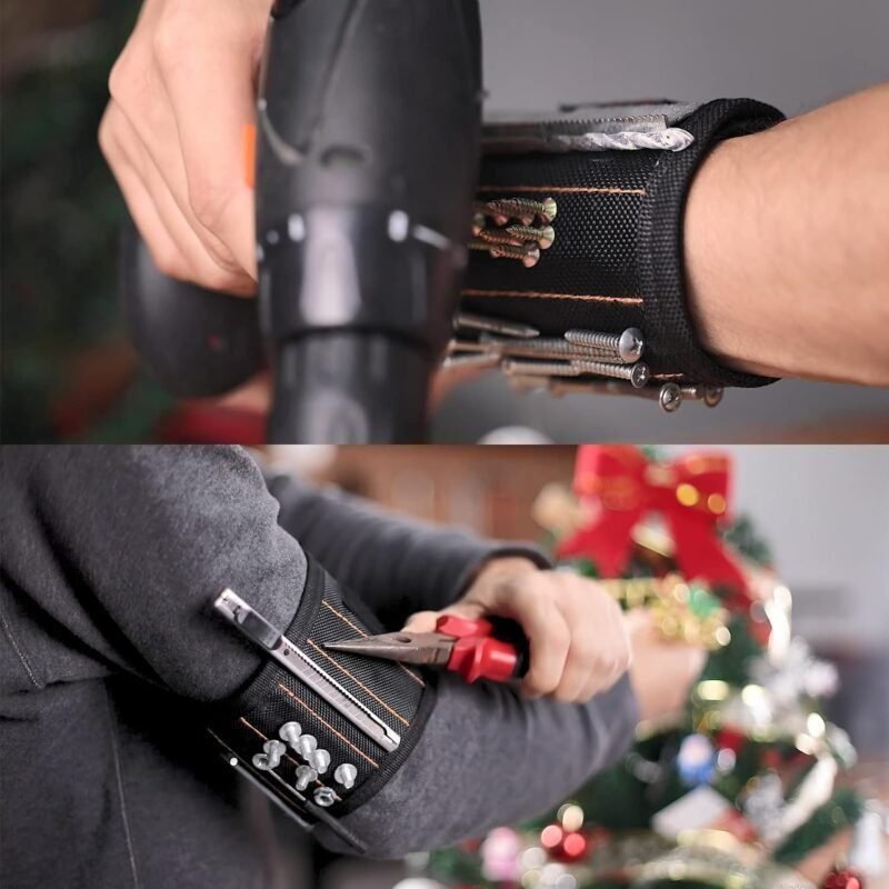 HIEEY 2 Pieces Magnetic Wristband for Holding Screws, Gifts for Men, Tool Belt Magnetic Wristband for Holding Screws, Cool Gadgets Christmas Gifts for Him Men Women Husband HIEEY 2 Pieces Magnetic Wristband for Holding Screws, Gifts for Men, Tool Belt Magnetic Wristband for Holding Screws, Cool Gadgets Christmas Gifts for Him Men Women Husband
