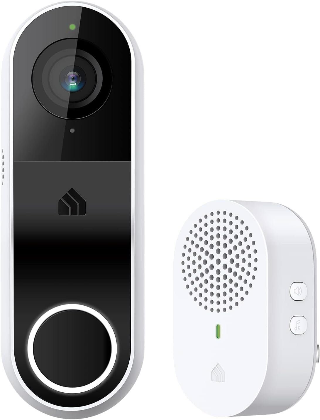Kasa Smart Video Doorbell Camera Hardwired w/ Chime, 2K Resolution, Always-on Power, Night Vision, 2-Way Audio, Real-Time Notification, Cloud  SD Card Storage, Works w/ Alexa  Google Home (KD110)