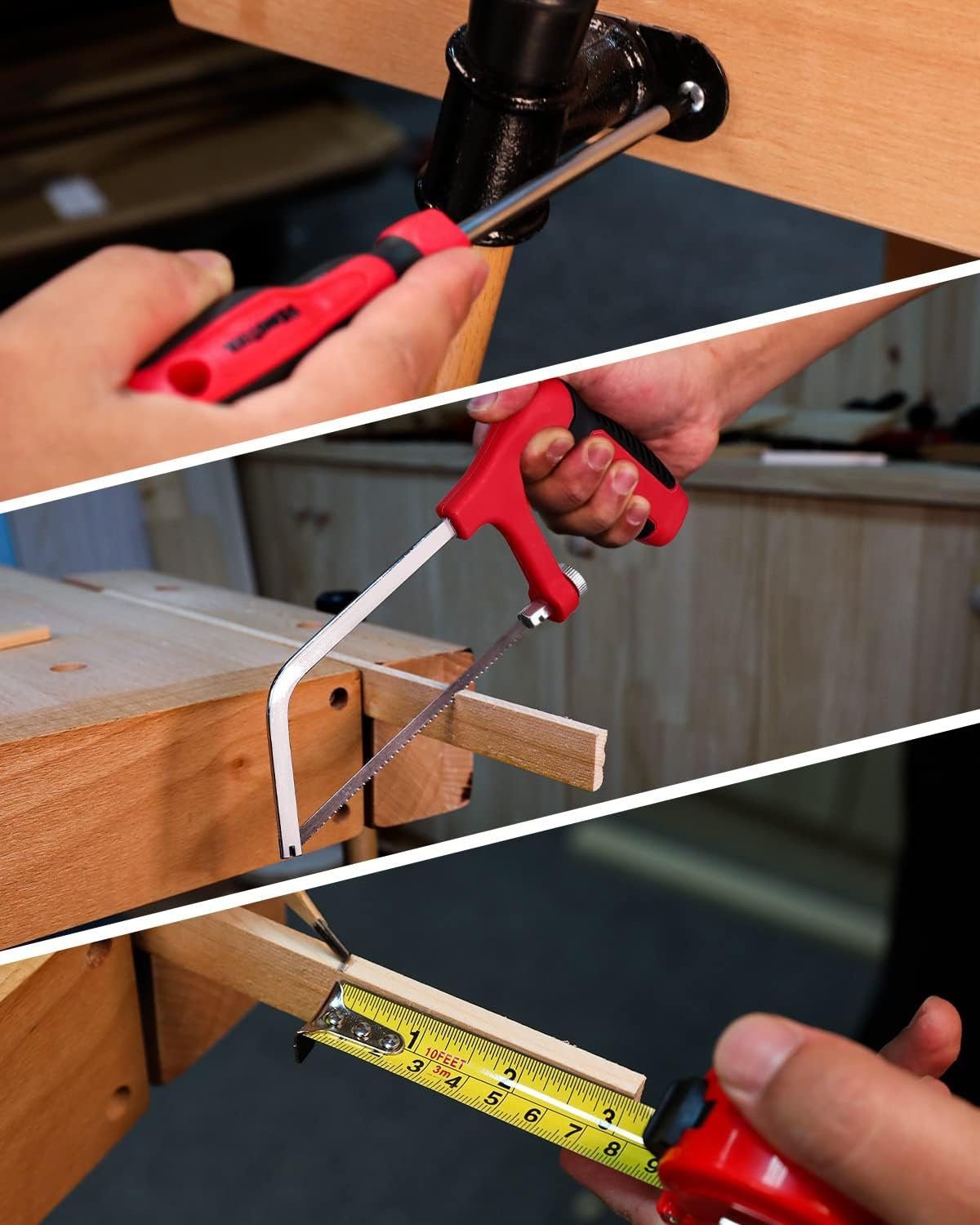 KingTool Home Repair Tool Kit - 149 Pieces Basic Home Repair Tool Set, General Mechanic Tool Set, General Household Tool Kit with Plastic Toolbox, Perfect for Homeowner, Office College Repairs KingTool Home Repair Tool Kit - 149 Pieces Basic Home Repair Tool Set, General Mechanic Tool Set, General Household Tool Kit with Plastic Toolbox, Perfect for Homeowner, Office College Repairs