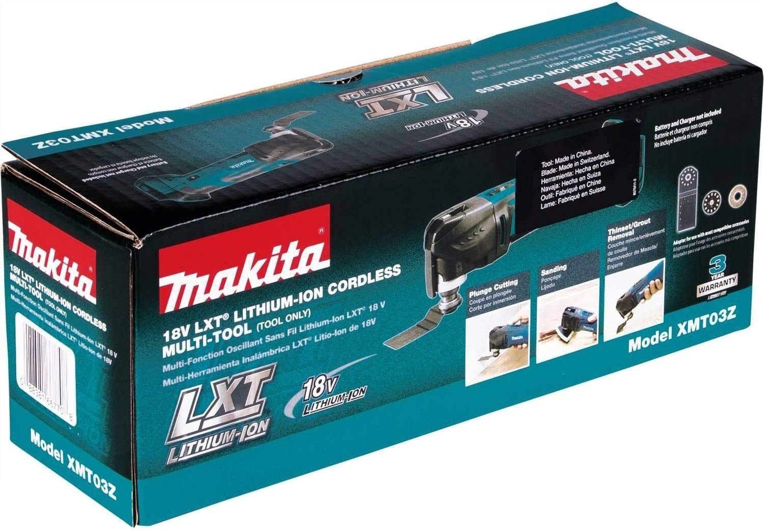 Makita XMT03Z 18V LXT® Lithium-Ion Cordless Multi-Tool, Tool Only