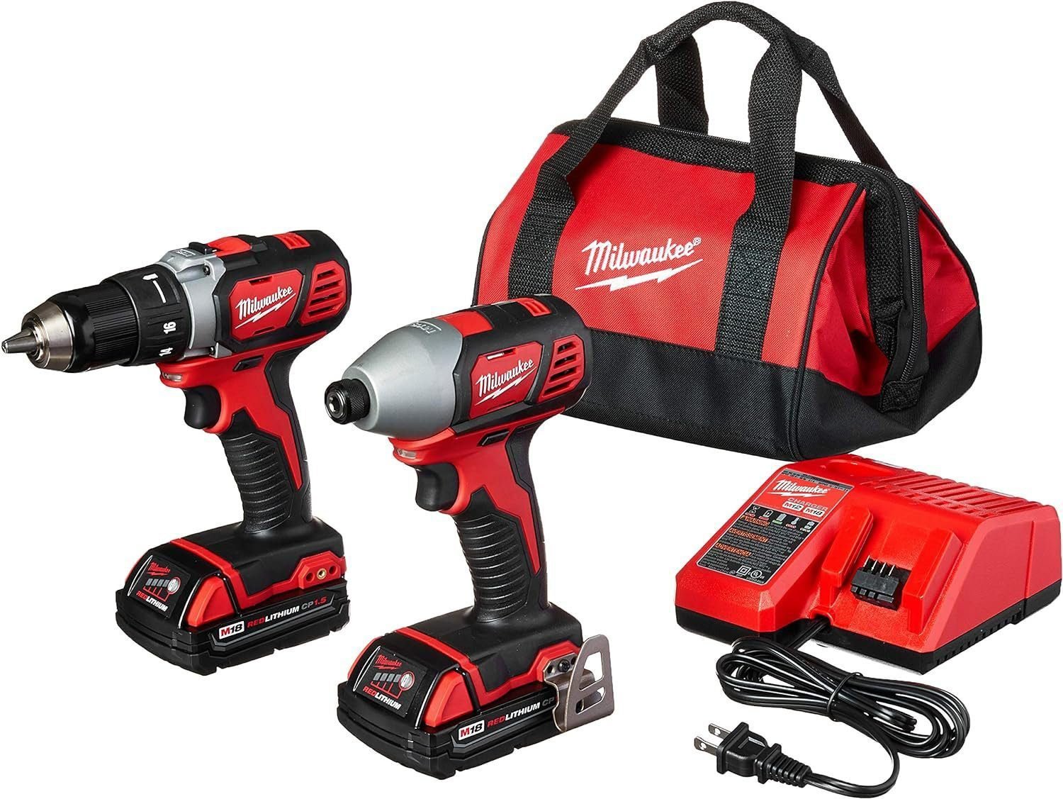 Milwaukee 2691-22 18-Volt Compact Drill and Impact Driver Combo Kit Milwaukee 2691-22 18-Volt Compact Drill and Impact Driver Combo Kit