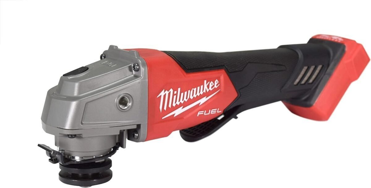 Milwaukee 2880-20 M18 FUEL Brushless Lithium-Ion 4-1/2 in. / 5 in. Cordless Small Angle Grinder with No-Lock Paddle Switch (Tool Only) Milwaukee 2880-20 M18 FUEL Brushless Lithium-Ion 4-1/2 in. / 5 in. Cordless Small Angle Grinder with No-Lock Paddle Switch (Tool Only)