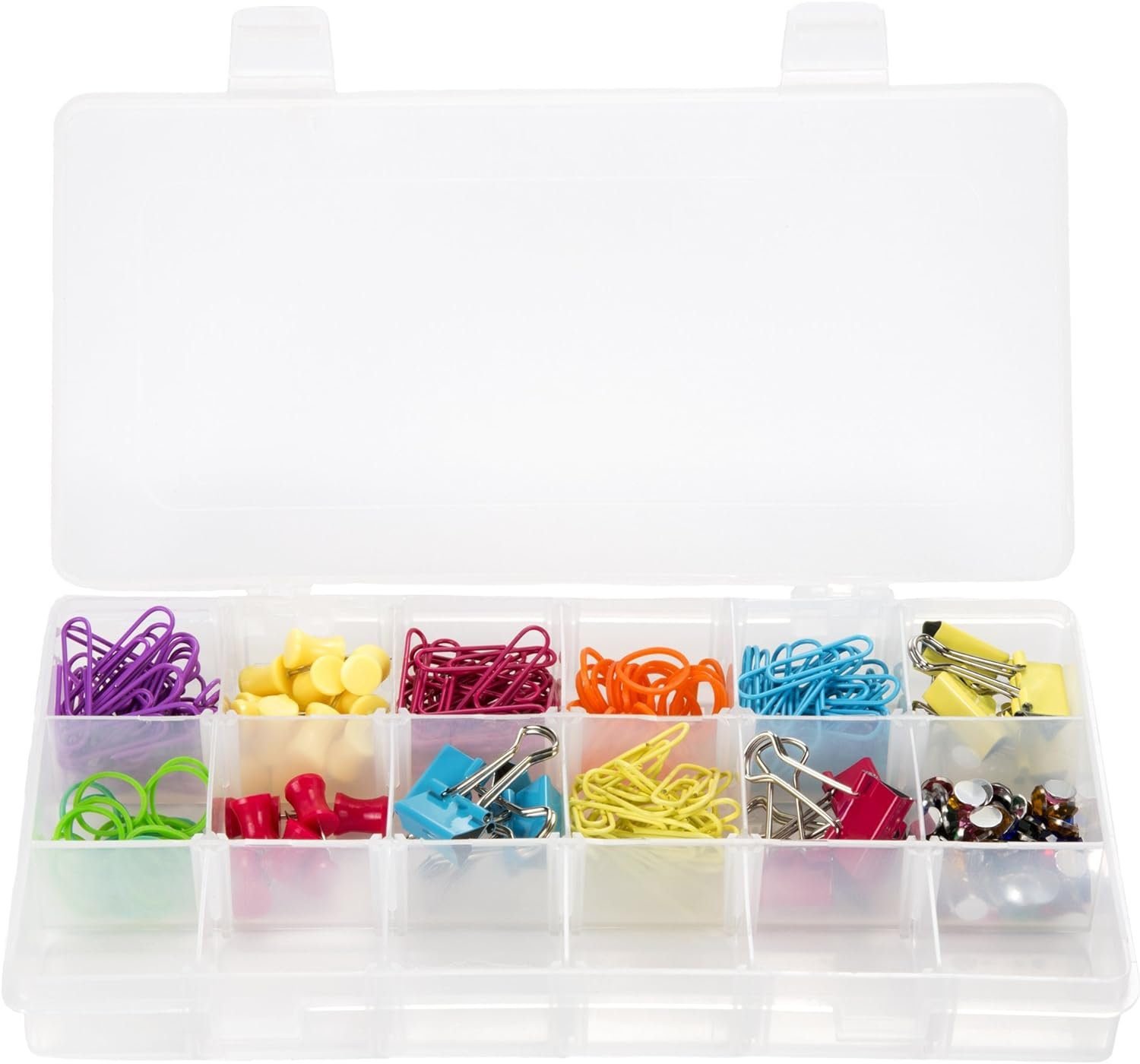 Pink Tool Box – Durable Tackle Box Organizer with 4 Compartments for Hardware, Fishing Tackle, Beads, Hair Accessories and More by Stalwart