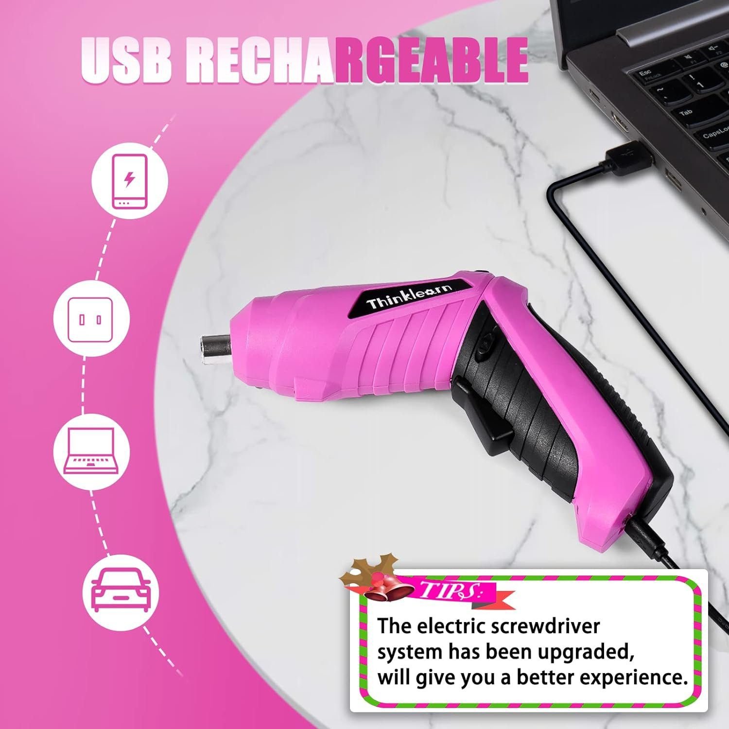 Pink Tool Set, 205 Piece Home Tool Kit with 3.6V Electric Screwdriver and Universal Sockets Tools, Pink Tool Kit with Storage Tool Bag, Tool Sets for Women, for Gift, Home Repair, Dorm Pink Tool Set, 205 Piece Home Tool Kit with 3.6V Electric Screwdriver and Universal Sockets Tools, Pink Tool Kit with Storage Tool Bag, Tool Sets for Women, for Gift, Home Repair, Dorm