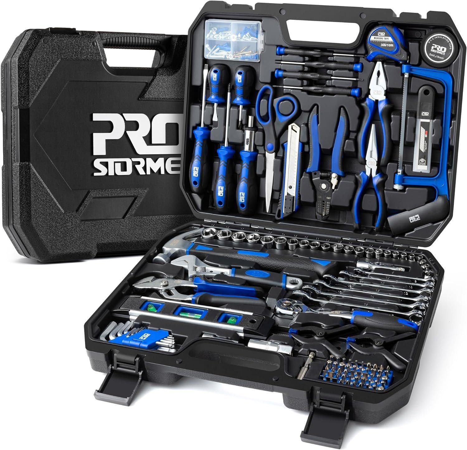 Prostormer 259-Piece Home Tool Kit, Household Auto Basic Complete Hand Repair Tool Set with Portable Storange Case,All Purpose Tool Box Kit for Men and Women