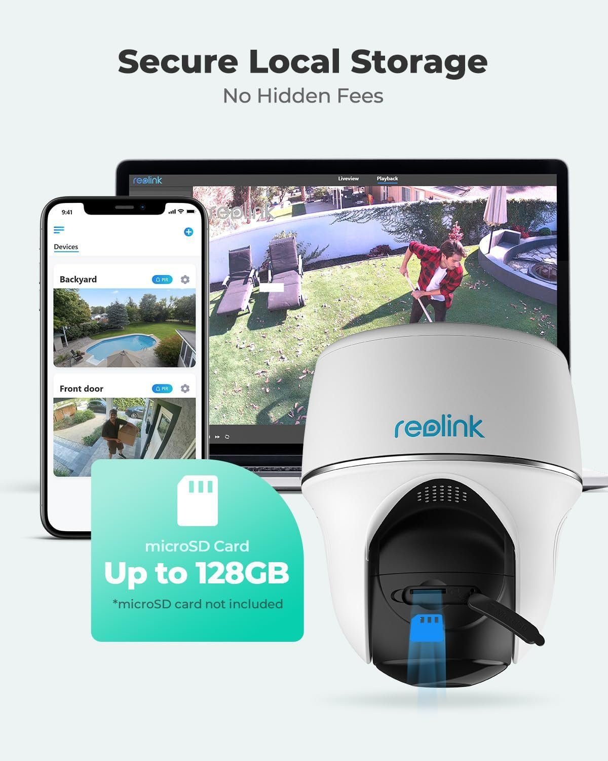 REOLINK Security Camera Wireless Outdoor, Pan Tilt Solar Powered with 5MP Night Vision, 2.4/5 GHz Wi-Fi, 2-Way Talk, Works with Alexa/Google Assistant for Home Surveillance, Argus PT + Solar Panel