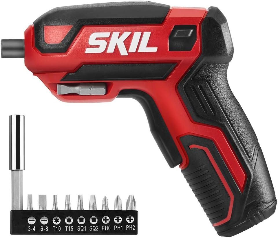 SKIL Rechargeable 4V Cordless Screwdriver Includes 9pcs Bit, 1pc Bit Holder, USB Charging Cable - SD561801 SKIL Rechargeable 4V Cordless Screwdriver Includes 9pcs Bit, 1pc Bit Holder, USB Charging Cable - SD561801