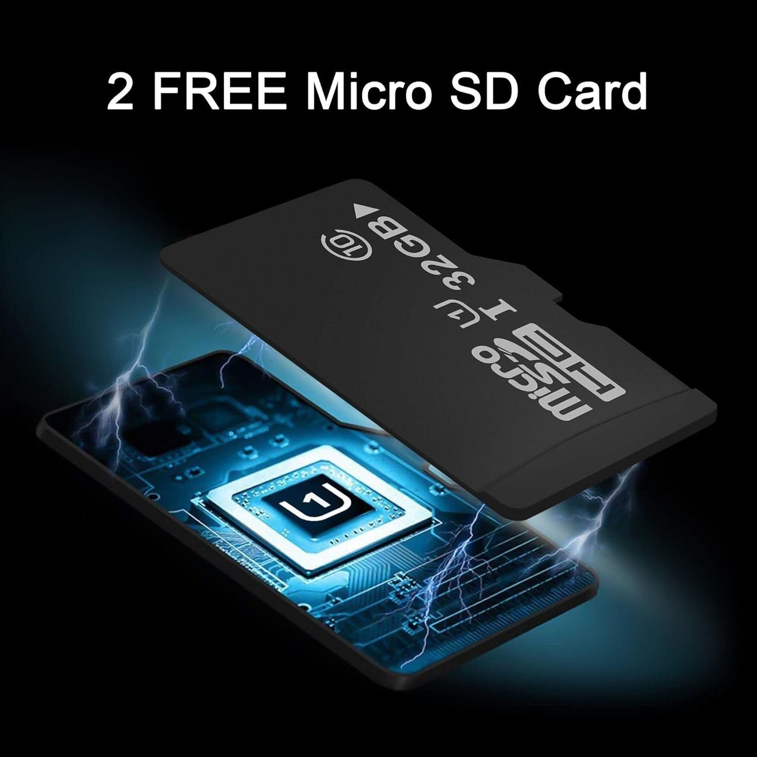 Smart Indoor Security Camera for Home(2 Pack), 1080p HD Baby Monitor with Motion and Sound Detection,Two-Way Audio, Night Vision, US Cloud Server  SD Card Storage, Compatible with Alexa