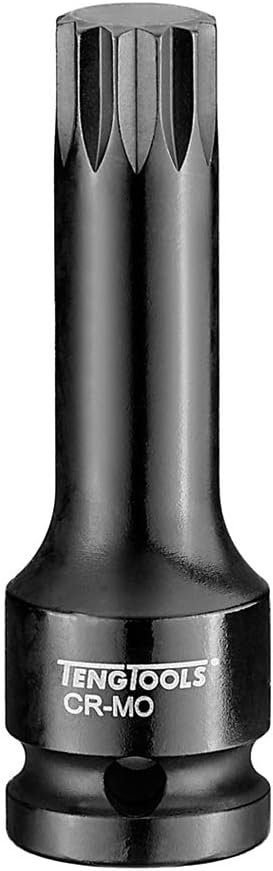 Teng Tools 1/2 Inch Drive M16 Chrome Molybdenum 3.07 Inch Long XZN Spline Impact Bit Socket - 923816 Teng Tools 1/2 Inch Drive M16 Chrome Molybdenum 3.07 Inch Long XZN Spline Impact Bit Socket - 923816