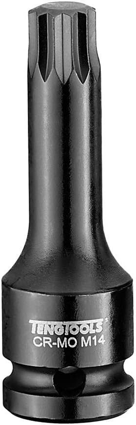Teng Tools 1/2 Inch Drive M16 Chrome Molybdenum 3.07 Inch Long XZN Spline Impact Bit Socket - 923816 Teng Tools 1/2 Inch Drive M16 Chrome Molybdenum 3.07 Inch Long XZN Spline Impact Bit Socket - 923816