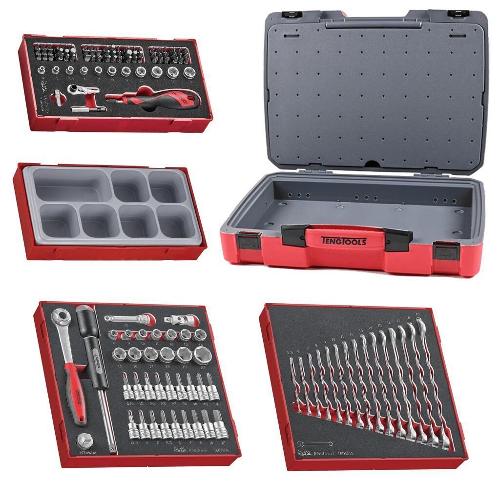 Teng Tools 129 Piece 3/8 Inch Drive Socket, Wrench  Bit Foam Kit Review