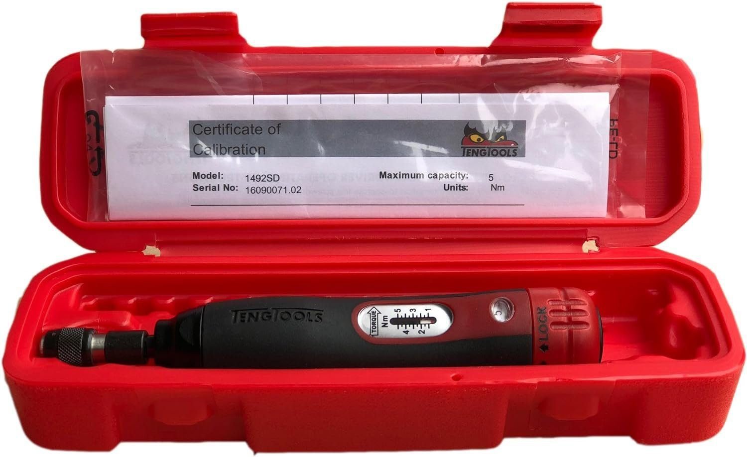 Teng Tools 1/4 Inch Drive Certified Torque Screwdriver 10-50in-lb - 1492USD, Silver