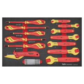 Teng Tools 37 Piece 1000 Volt Insulated Open Ended Wrench, Screwdriver