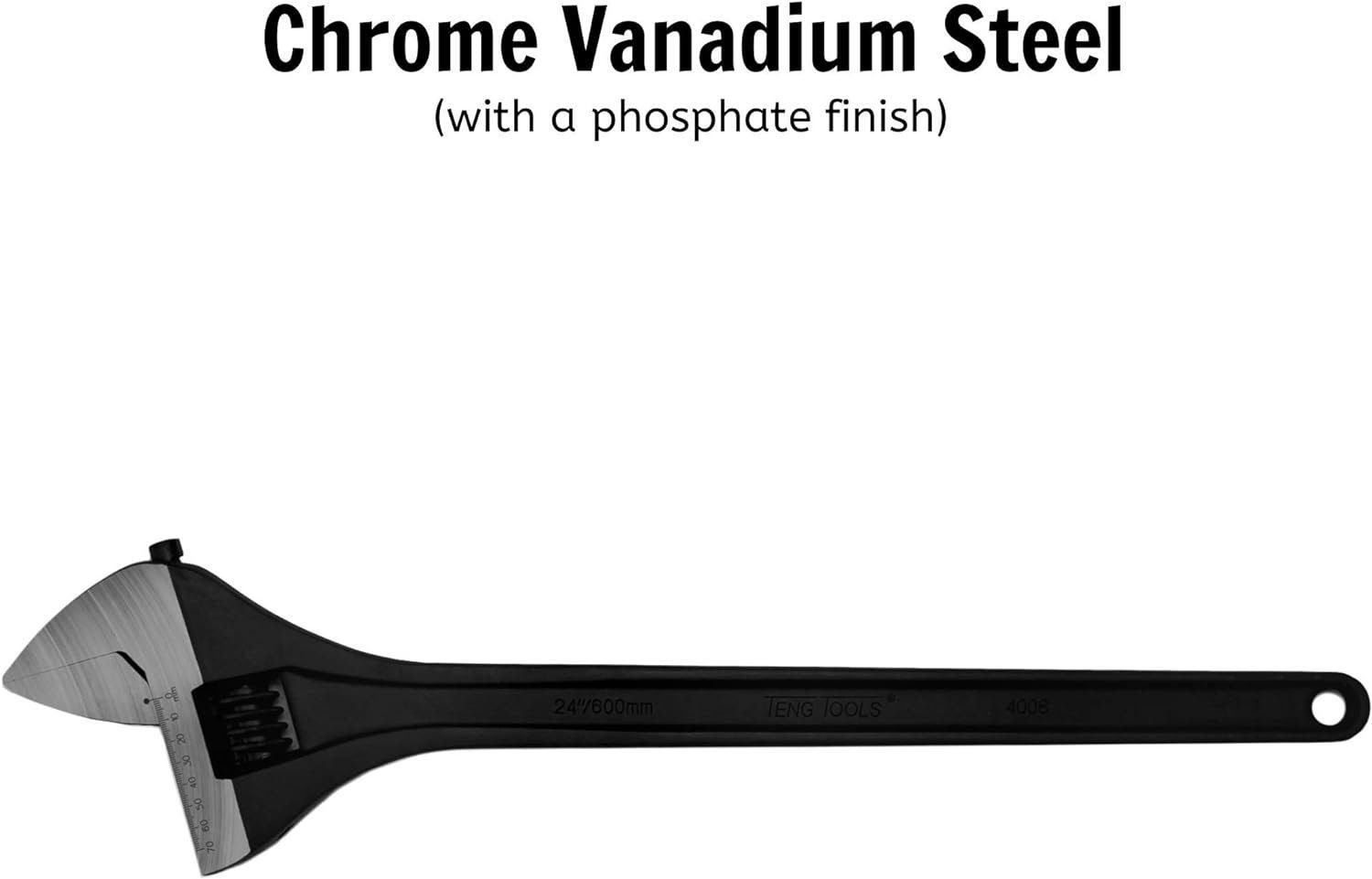 Teng Tools 6 Inch Industrial Adjustable Wrench With Graduated Scale - 4002