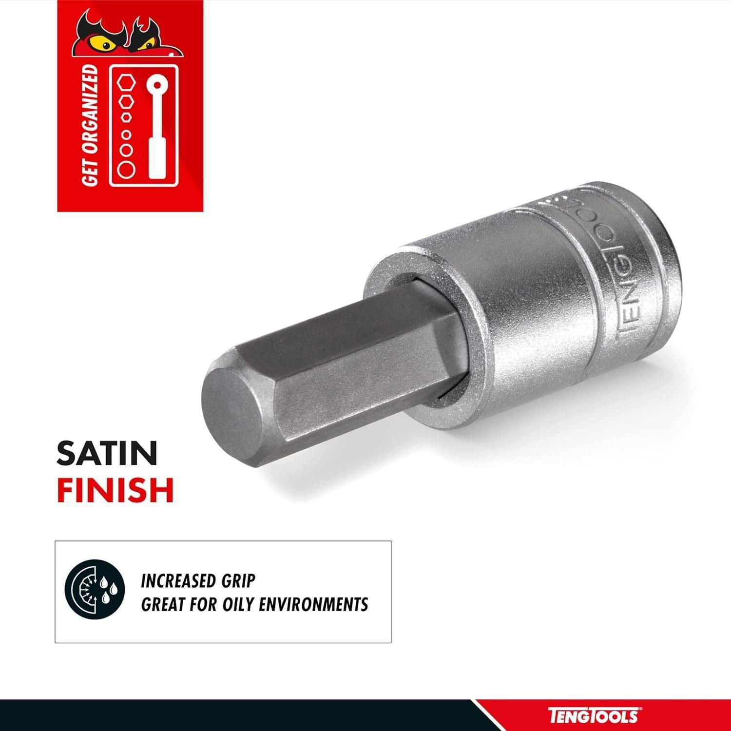 Teng Tools 7/32 Inch SAE 1/2 Inch Drive Hex Chrome Vanadium Socket | Mechanic Tool | Hand Tool - M121107-C Teng Tools 7/32 Inch SAE 1/2 Inch Drive Hex Chrome Vanadium Socket | Mechanic Tool | Hand Tool - M121107-C
