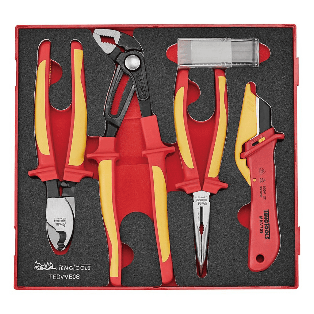 The Teng Tools 8 Piece 1000 Volt Insulated Mixed Plier  Knife EVA Foam Tool Tray Review