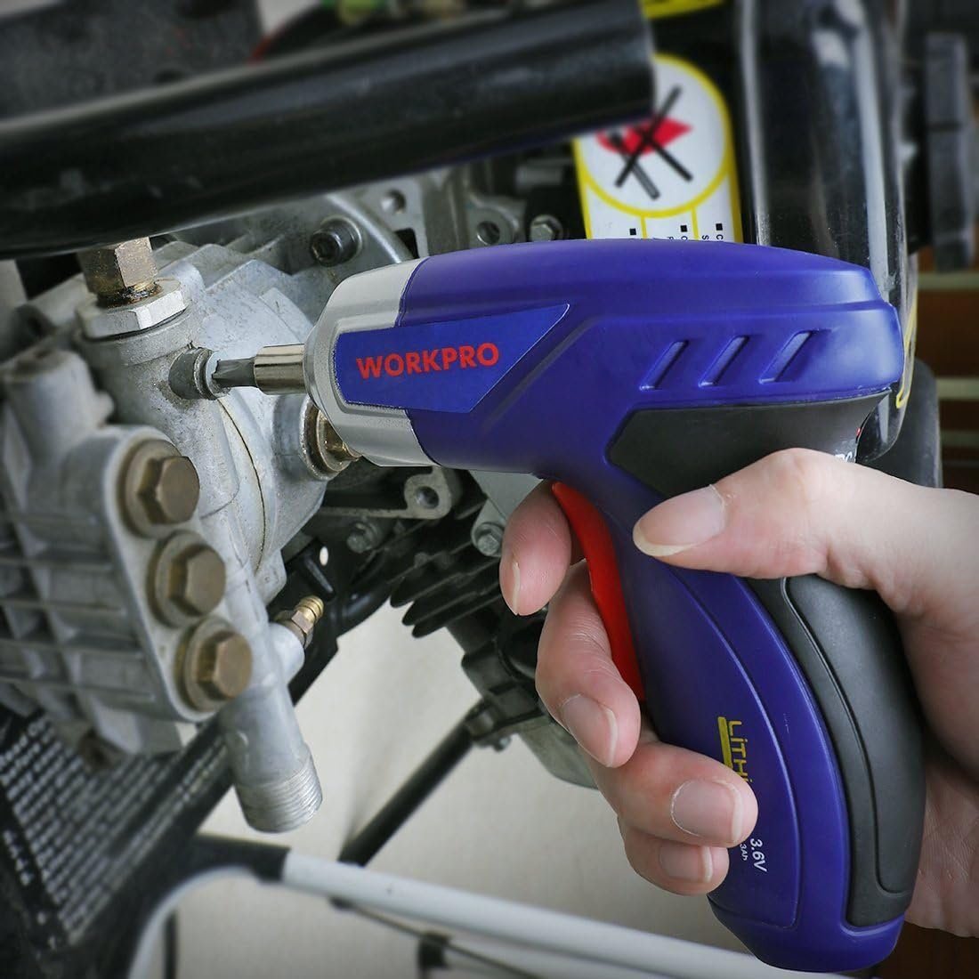 WORKPRO 125-Piece Household Tool Kit – 3.6V Rechargeable Screwdriver  Home Repair Basic Tool Set With 13-Inch Easy Carrying Tools Bag, 125 PCS (W009068A) WORKPRO 125-Piece Household Tool Kit – 3.6V Rechargeable Screwdriver  Home Repair Basic Tool Set With 13-Inch Easy Carrying Tools Bag, 125 PCS (W009068A)