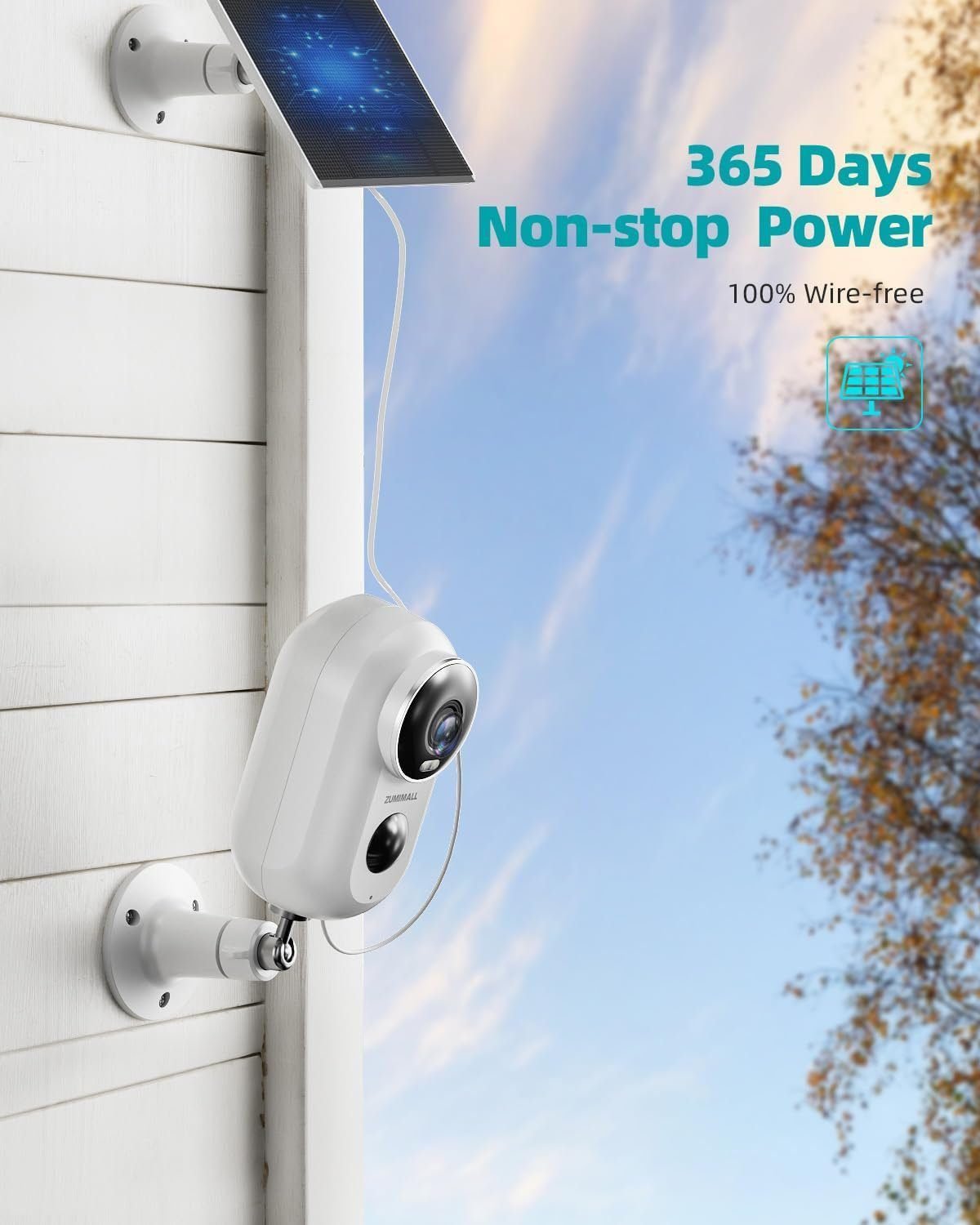 ZUMIMALL Security Cameras Wireless Outdoor with Magnetic Mount, 2.4G WiFi Outdoor Indoor Battery Powered Camera for Home Security, 2K Color Night Vision/Siren/AI Detection/Cloud/SD(Type C Port) ZUMIMALL Security Cameras Wireless Outdoor with Magnetic Mount, 2.4G WiFi Outdoor Indoor Battery Powered Camera for Home Security, 2K Color Night Vision/Siren/AI Detection/Cloud/SD(Type C Port)