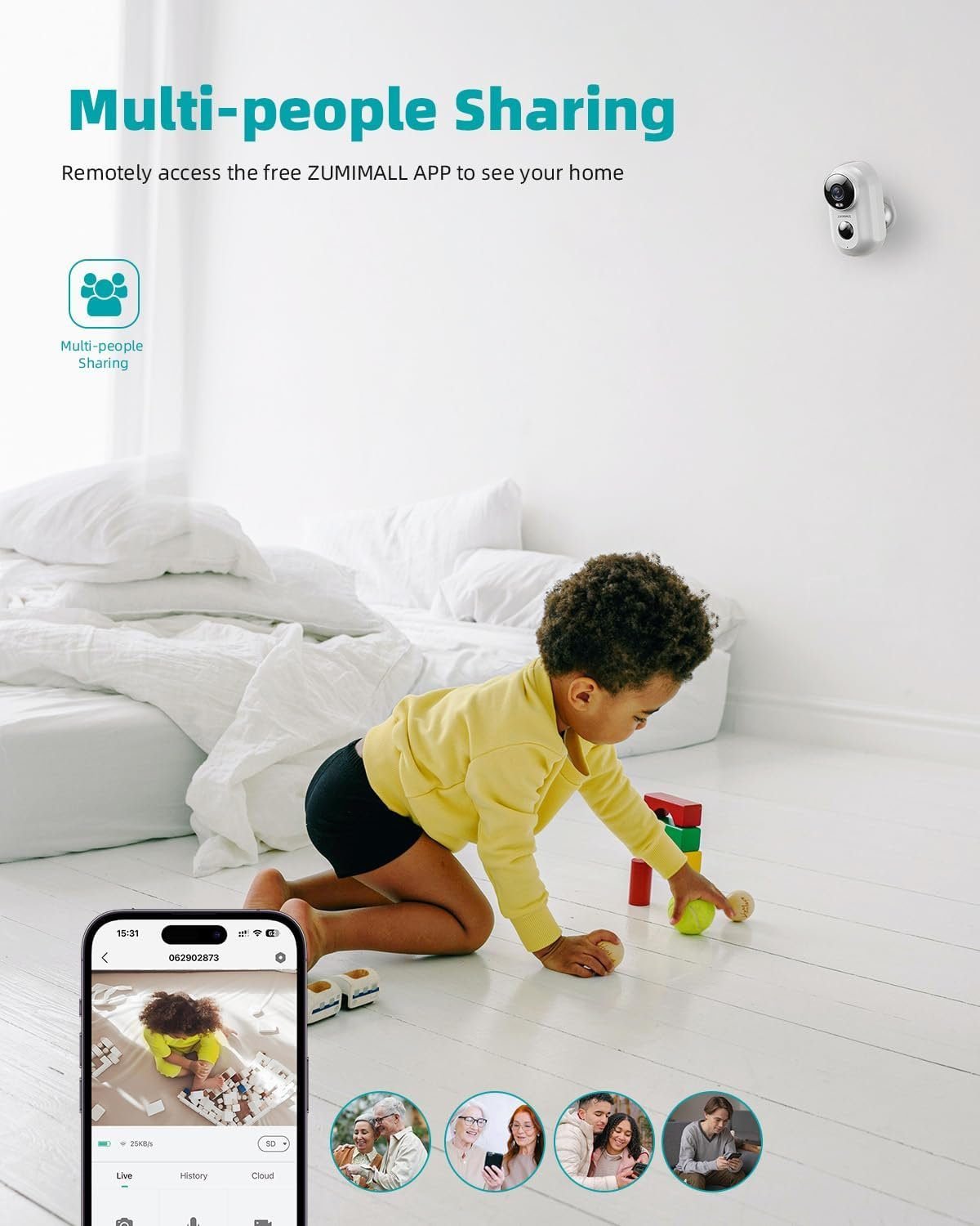 ZUMIMALL Security Cameras Wireless Outdoor with Magnetic Mount, 2.4G WiFi Outdoor Indoor Battery Powered Camera for Home Security, 2K Color Night Vision/Siren/AI Detection/Cloud/SD(Type C Port) ZUMIMALL Security Cameras Wireless Outdoor with Magnetic Mount, 2.4G WiFi Outdoor Indoor Battery Powered Camera for Home Security, 2K Color Night Vision/Siren/AI Detection/Cloud/SD(Type C Port)